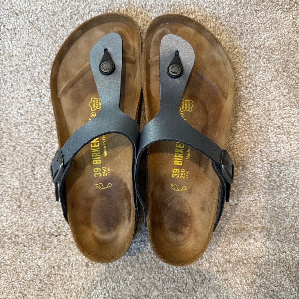 Birkenstock Gizeh Thong Comfort Sandal - Onyx  - Size 39/US 8-8.5